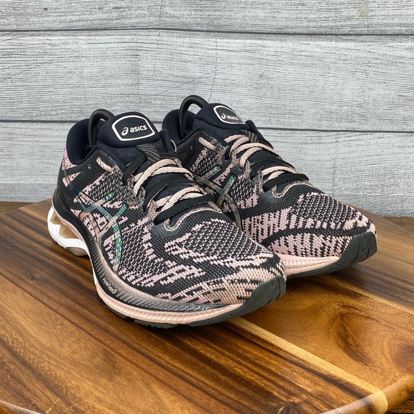 Asics Gel Kayano 27 MK Black Ginger Peach Pink Running Shoe 1012A864 Women’s 10 - Picture 3 of 12